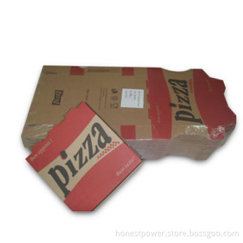Pizza Box, Made of Kraft Paper and E-Flute, Customized Sizes and Designs are Available
